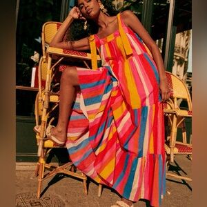 Sézane x Farm Rio striped maxi dress